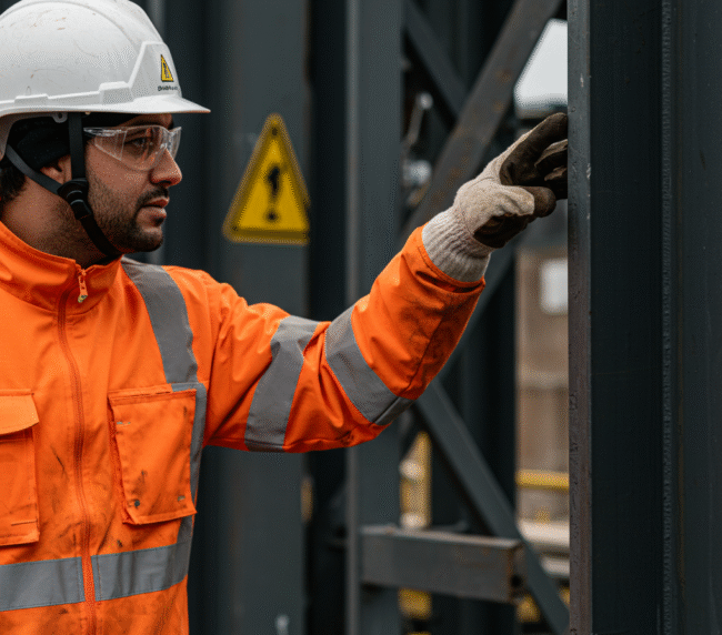 worker in safety gear